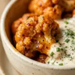 Air Fryer Buffalo Cauliflower Bites with Ranch Dip