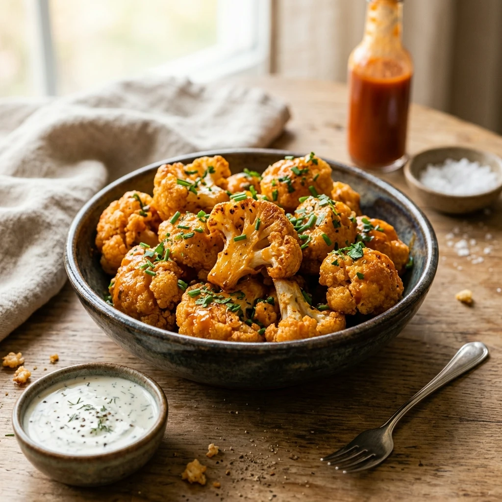 Air Fryer Buffalo Cauliflower Bites