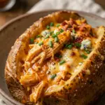 Air Fryer Buffalo Chicken Stuffed Potatoes