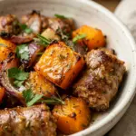 Air Fryer Butternut Squash and Sausage Dinner