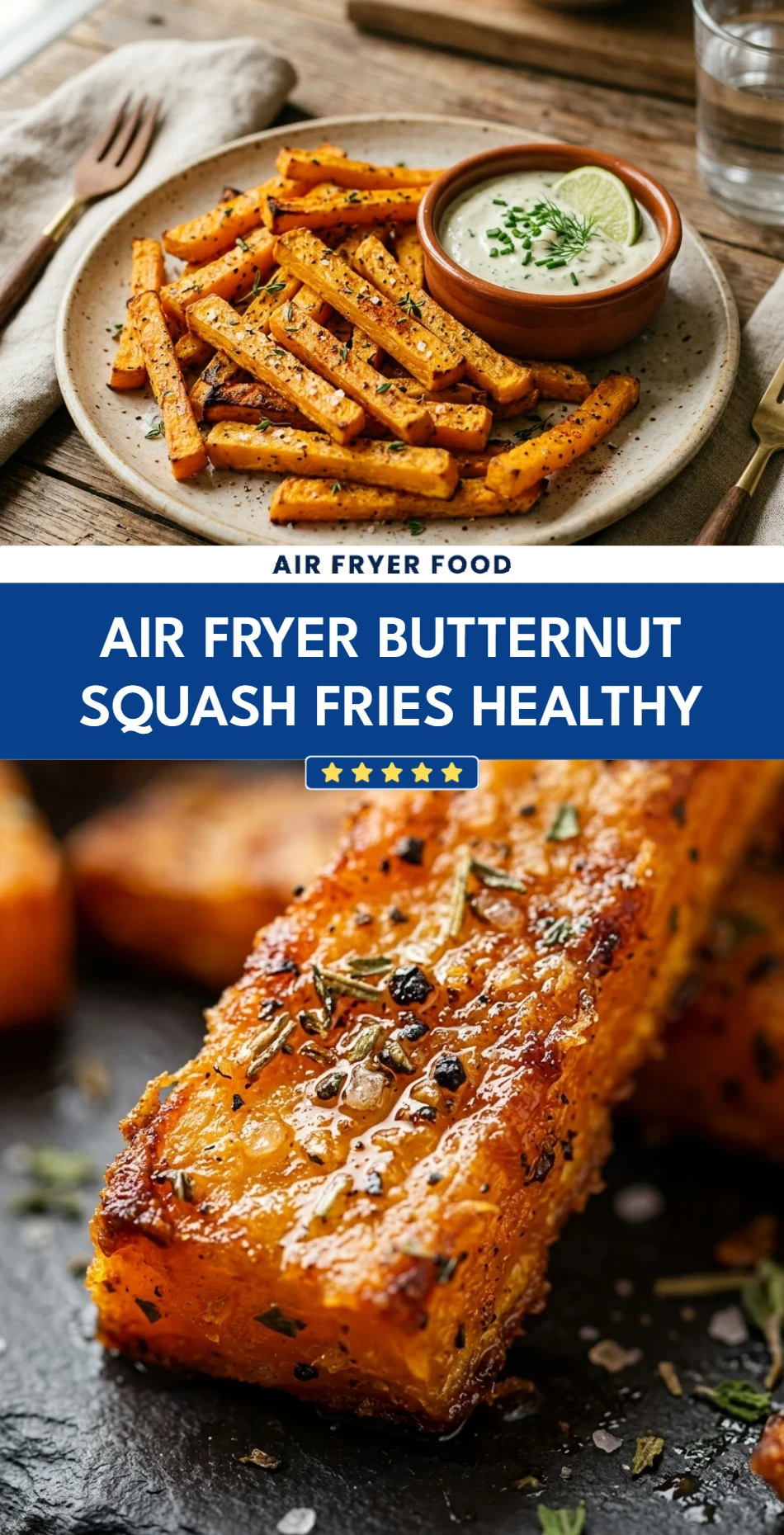 Air Fryer Butternut Squash Fries Healthy