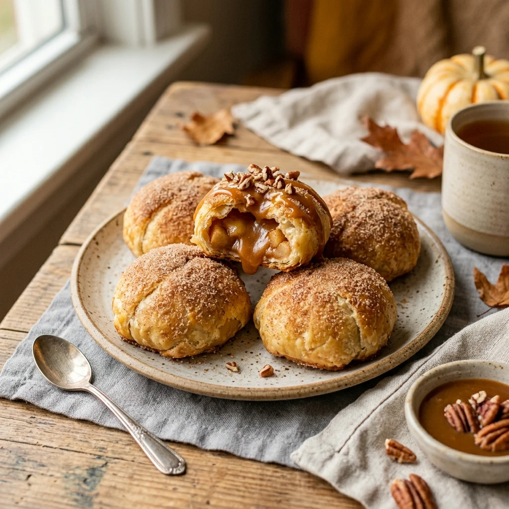 Air Fryer Caramel Apple Bombs Fall
