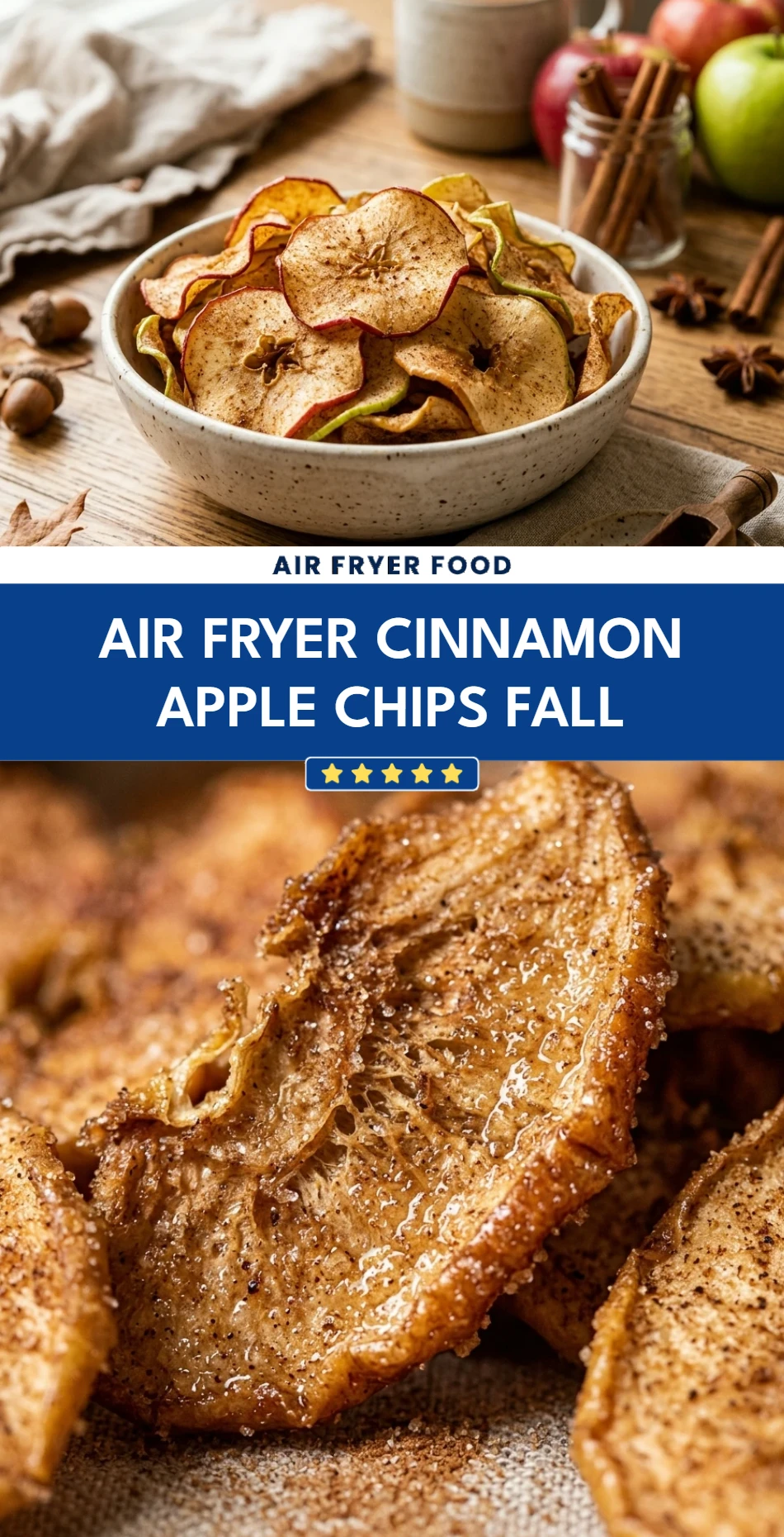 Air Fryer Cinnamon Apple Chips Fall