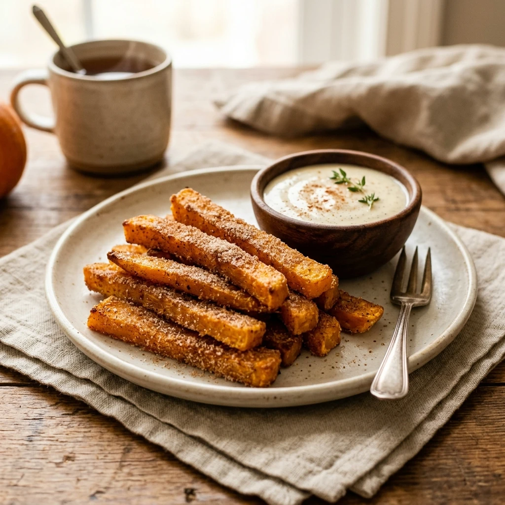Air Fryer Cinnamon Sugar Pumpkin Fries