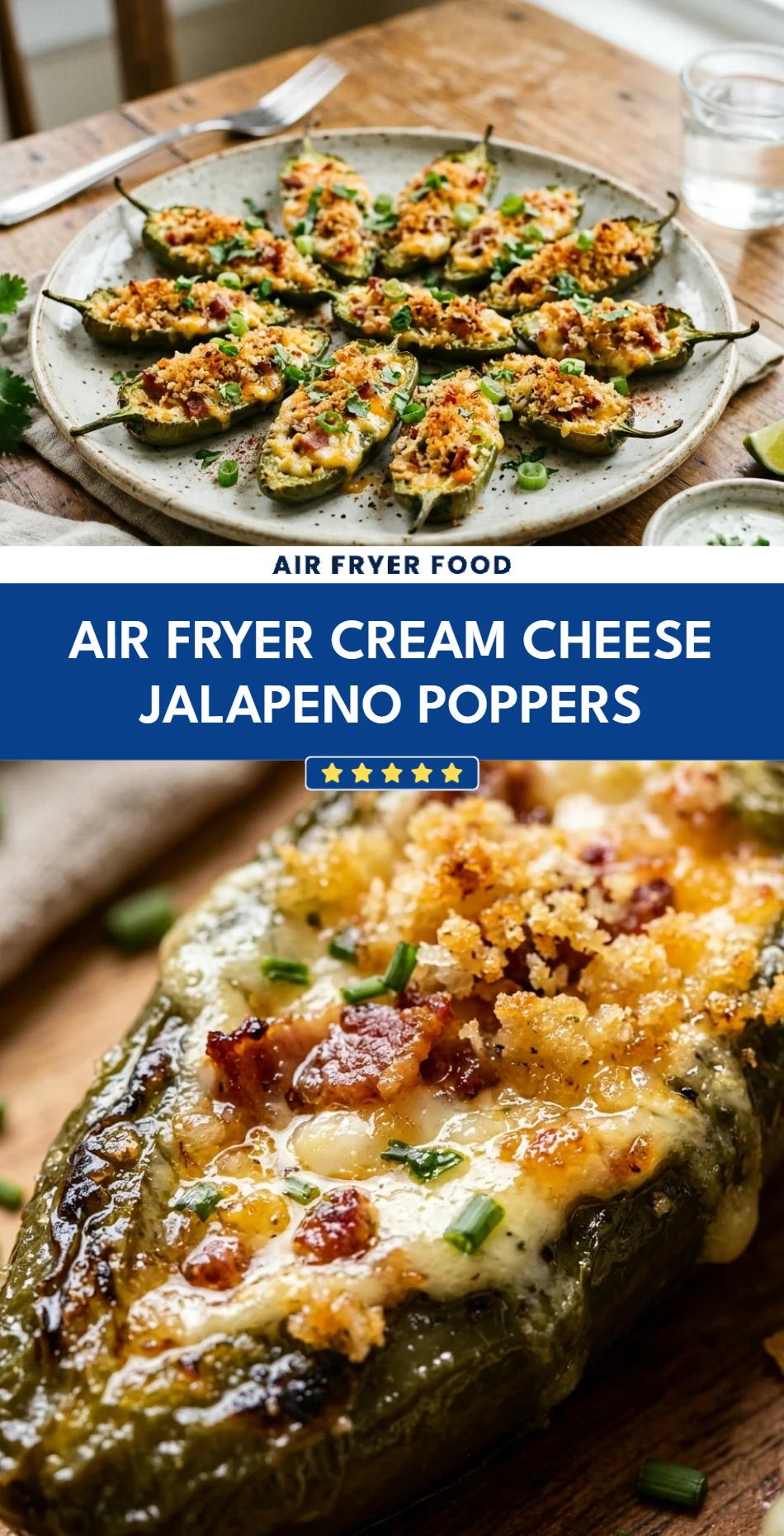 Air Fryer Cream Cheese Jalapeno Poppers