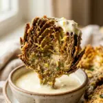 Air Fryer Crispy Artichoke Hearts with Lemon Dip