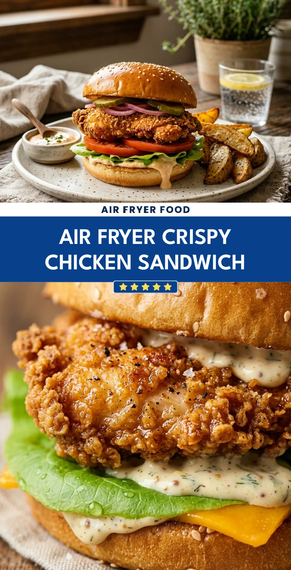 Air Fryer Crispy Chicken Sandwich
