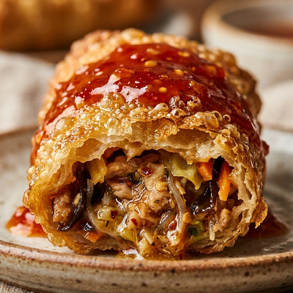 Air Fryer Crispy Egg Rolls with Sweet Chili Sauce