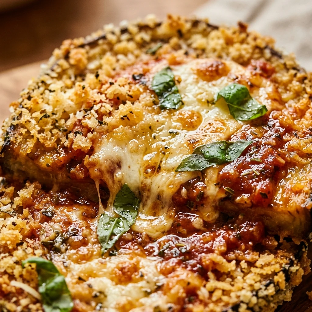 Air Fryer Crispy Eggplant Parmesan Slices