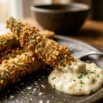 Air Fryer Crispy Green Bean Fries with Garlic Aioli