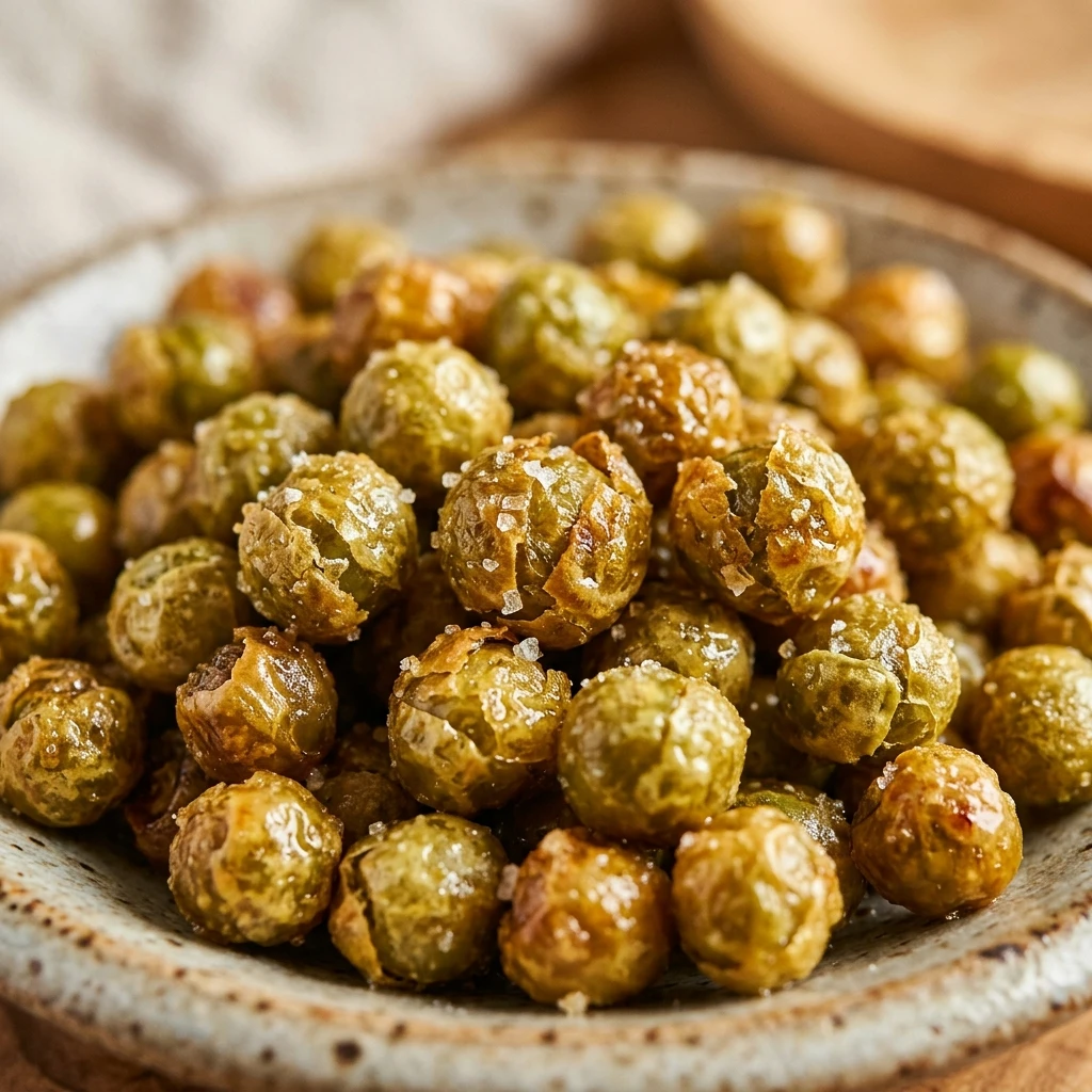 Air Fryer Crispy Green Peas with Sea Salt