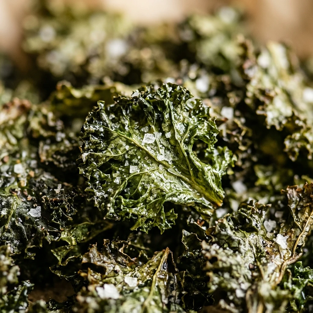 Air Fryer Crispy Kale Chips with Sea Salt
