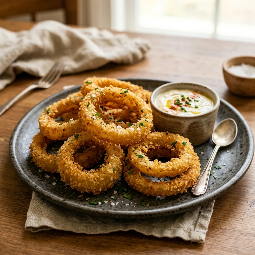 Air Fryer Crispy Onion Rings from Scratch
