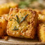 Air Fryer Crispy Polenta Cubes with Rosemary