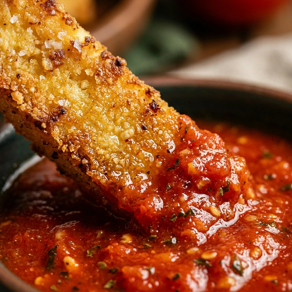 Air Fryer Crispy Polenta Fries with Marinara