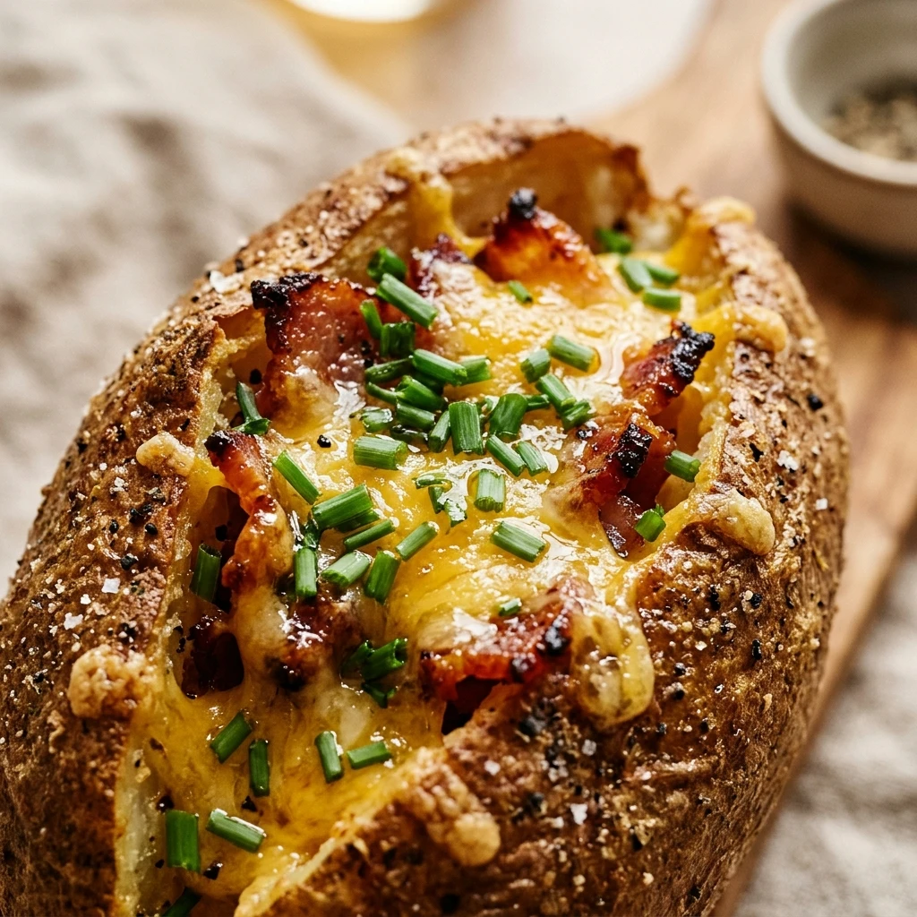 Air Fryer Crispy Potato Skins with Cheddar and Chives