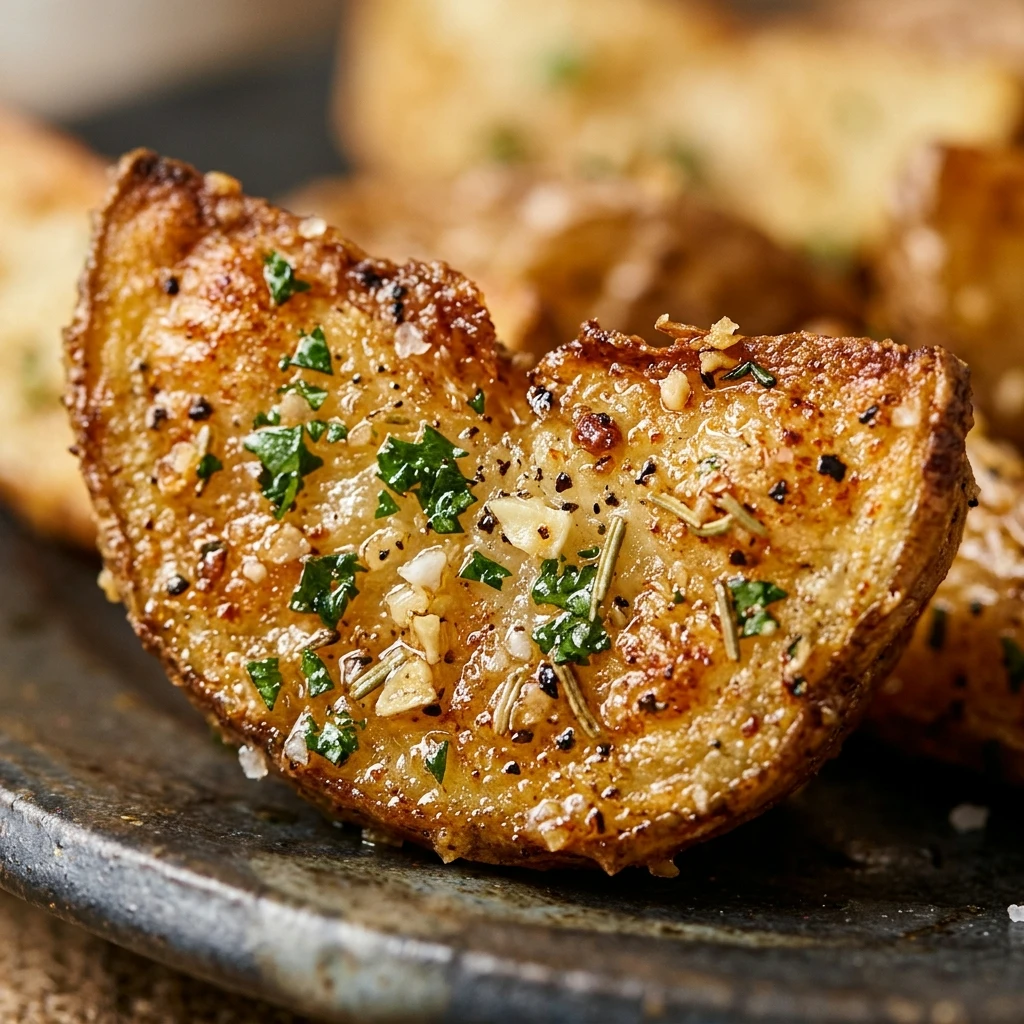 Air Fryer Crispy Potato Wedges with Garlic Herb Seasoning