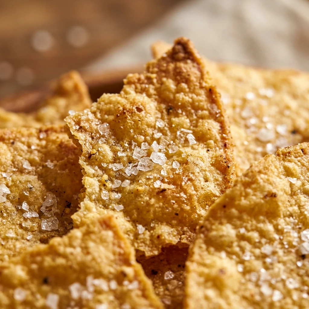 Air Fryer Crispy Tortilla Chips with Sea Salt