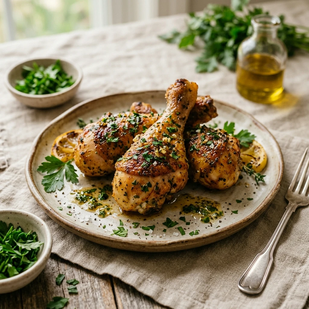 Air Fryer Garlic Herb Chicken Drumsticks