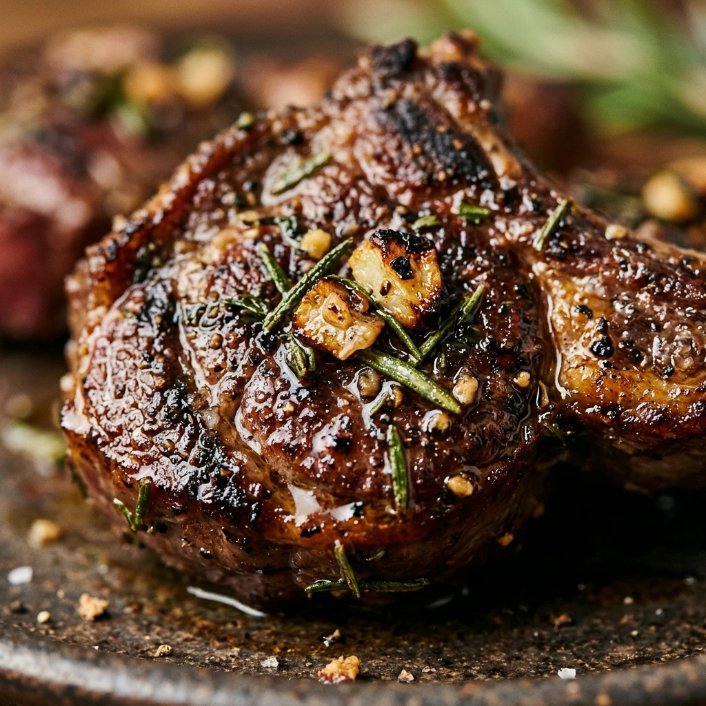 Air Fryer Garlic Herb Lamb Chops