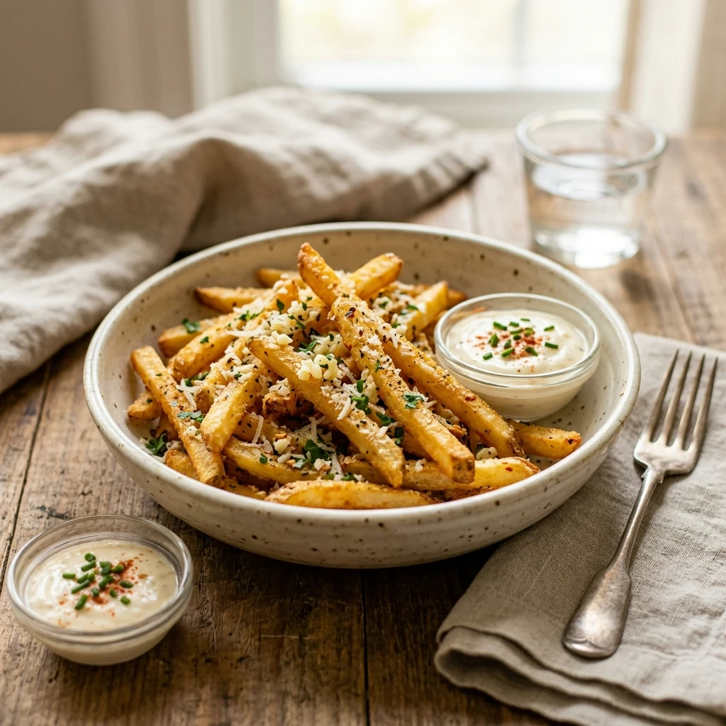 Air Fryer Garlic Parmesan Fries