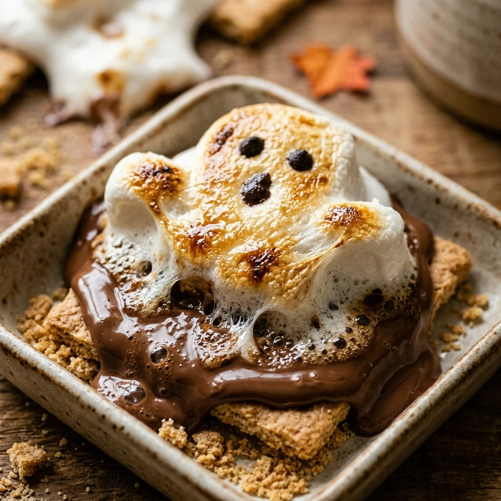 Air Fryer Halloween Ghost S'mores