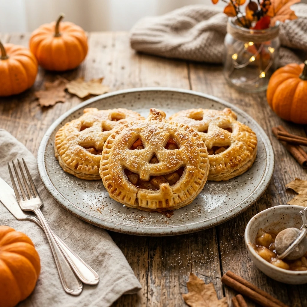 Air Fryer Halloween Jack-O-Lantern Hand Pies