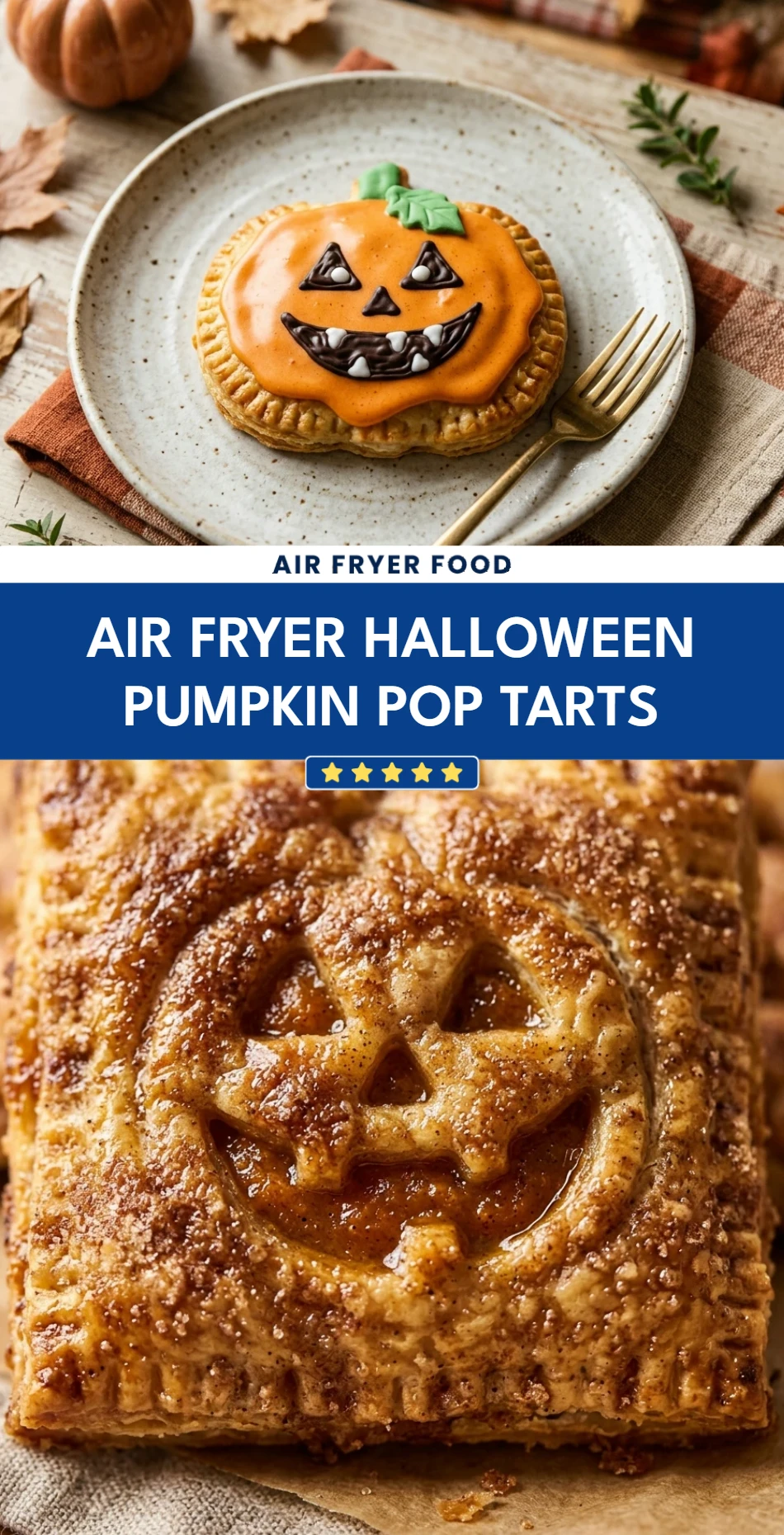 Air Fryer Halloween Pumpkin Pop Tarts