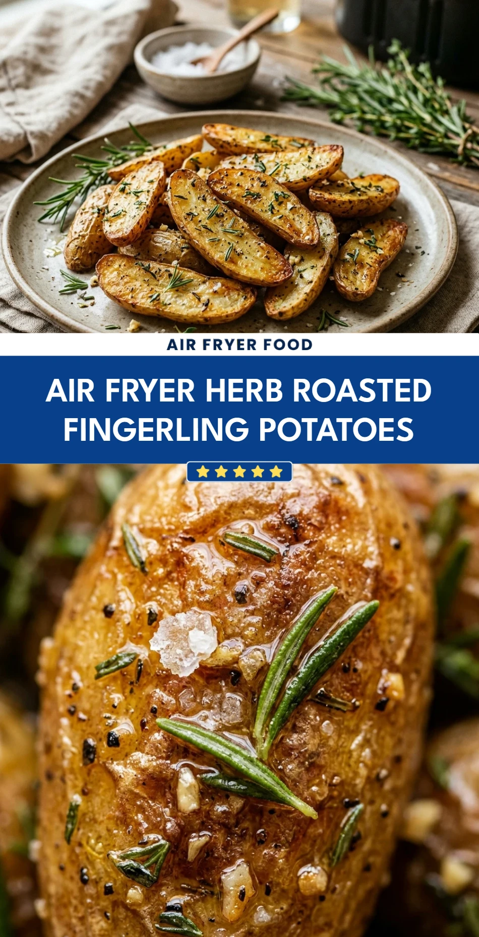 Air Fryer Herb Roasted Fingerling Potatoes