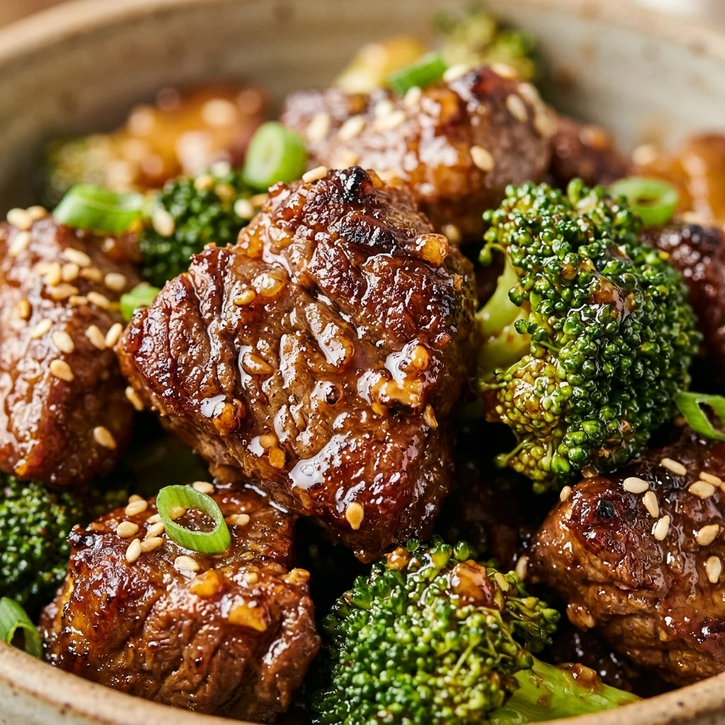 Air Fryer Honey Garlic Beef and Broccoli