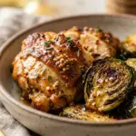 Air Fryer Honey Mustard Chicken and Brussels Sprouts