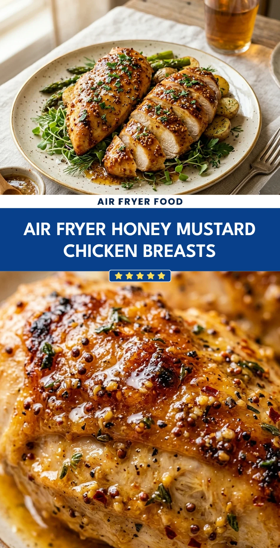 Air Fryer Honey Mustard Chicken Breasts