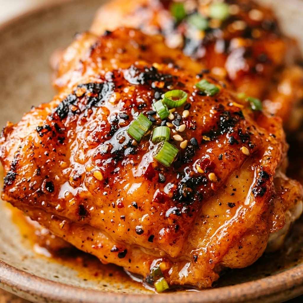 Air Fryer Honey Sriracha Chicken Thighs