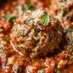 Air Fryer Italian Meatballs with Marinara Sauce