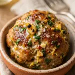 Air Fryer Lemon Garlic Turkey Meatballs