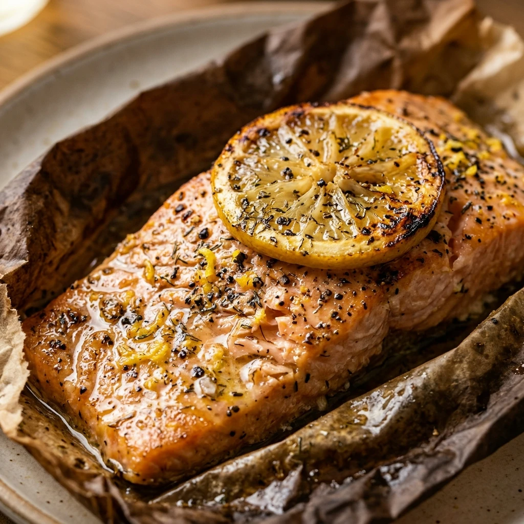 Air Fryer Lemon Pepper Salmon Parcels