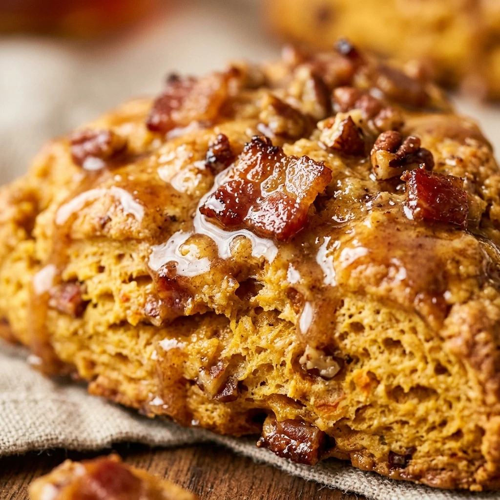 Air Fryer Maple Bacon and Pumpkin Scones