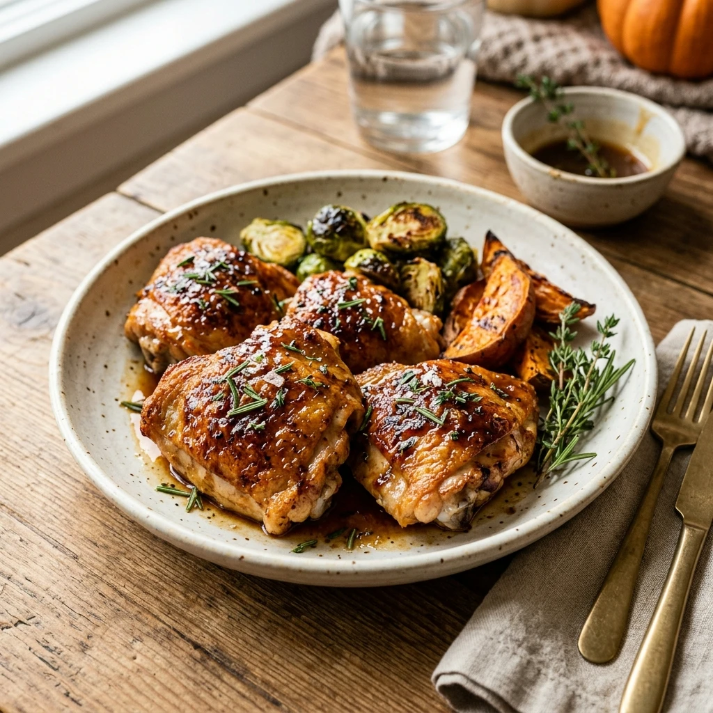 Air Fryer Maple Dijon Chicken Thighs Fall