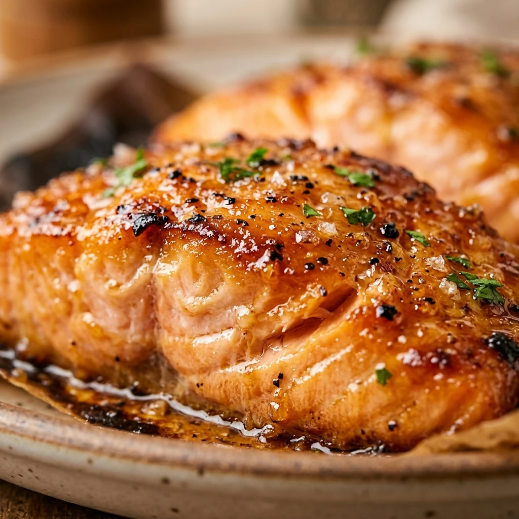 Air Fryer Maple Glazed Salmon Fillets