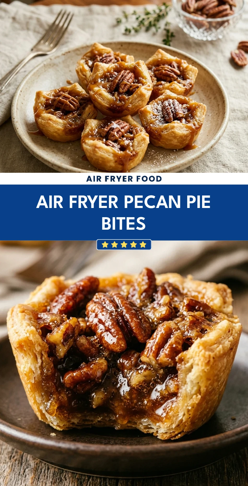 Air Fryer Pecan Pie Bites