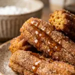 Air Fryer Pumpkin Churros with Maple Glaze