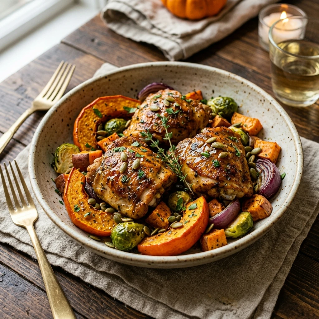 Air Fryer Pumpkin Spice Chicken Dinner