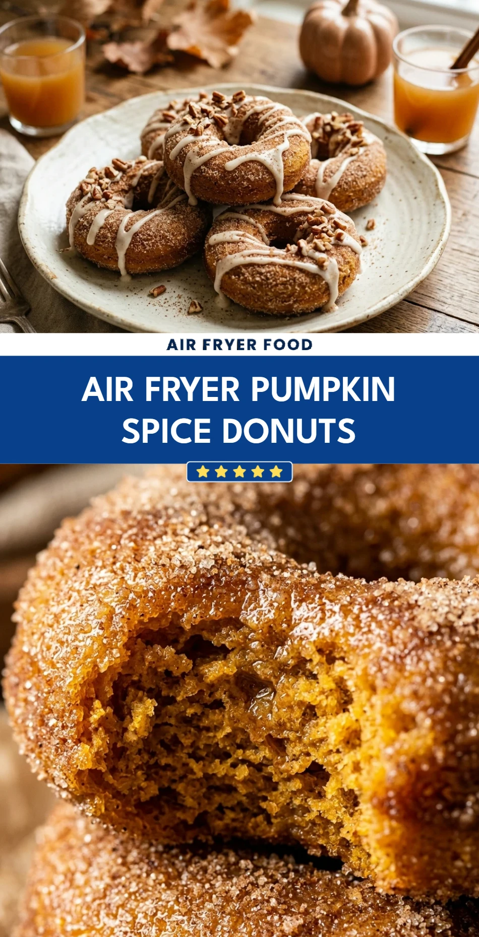 Air Fryer Pumpkin Spice Donuts
