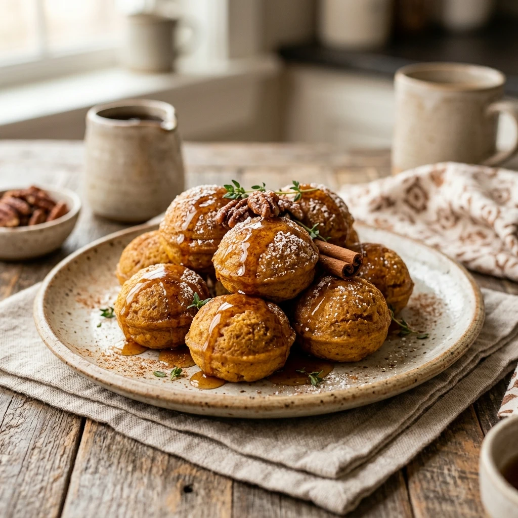 Air Fryer Pumpkin Spice Pancake Bites