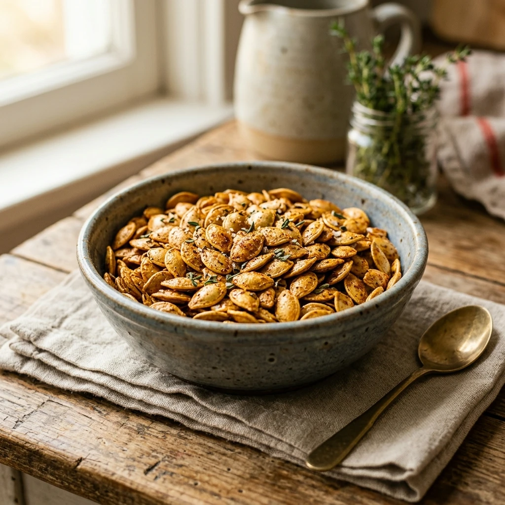 Air Fryer Roasted Pumpkin Seeds