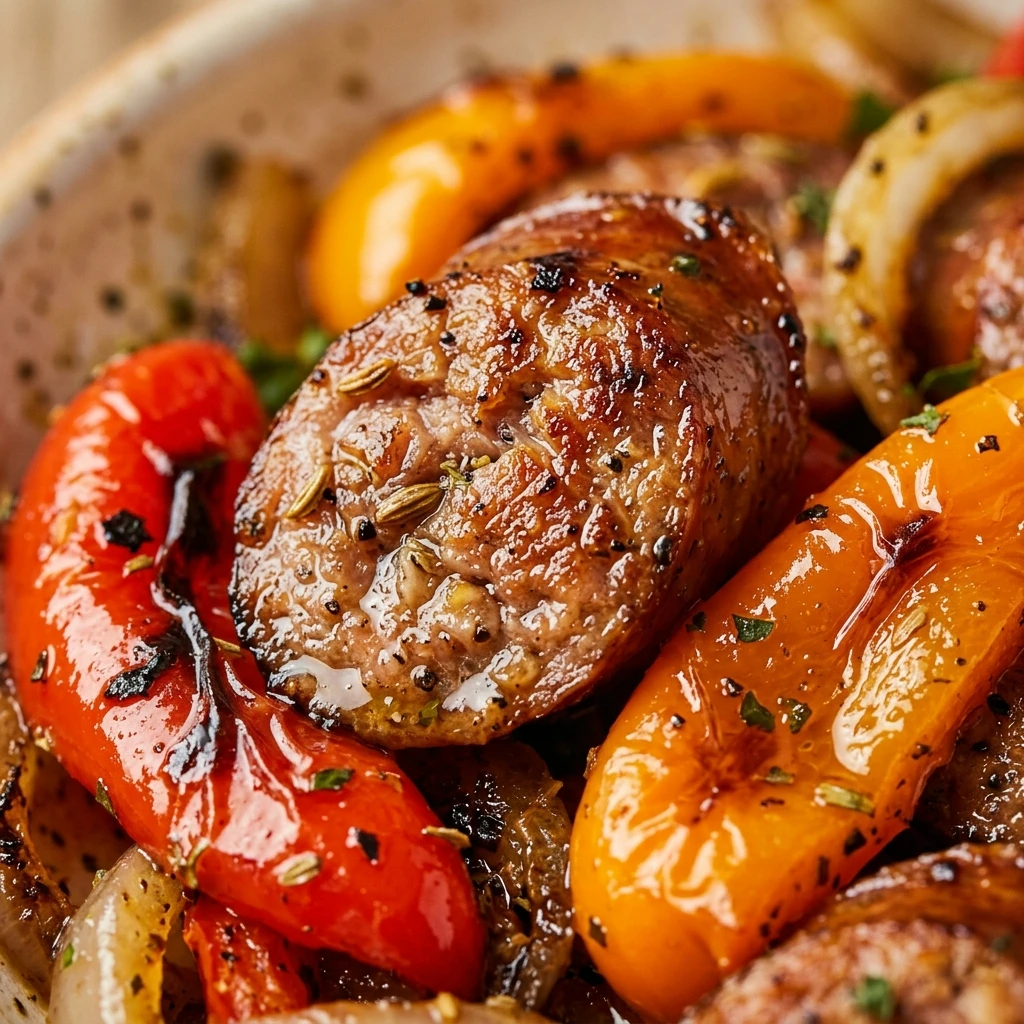 Air Fryer Sausage and Peppers