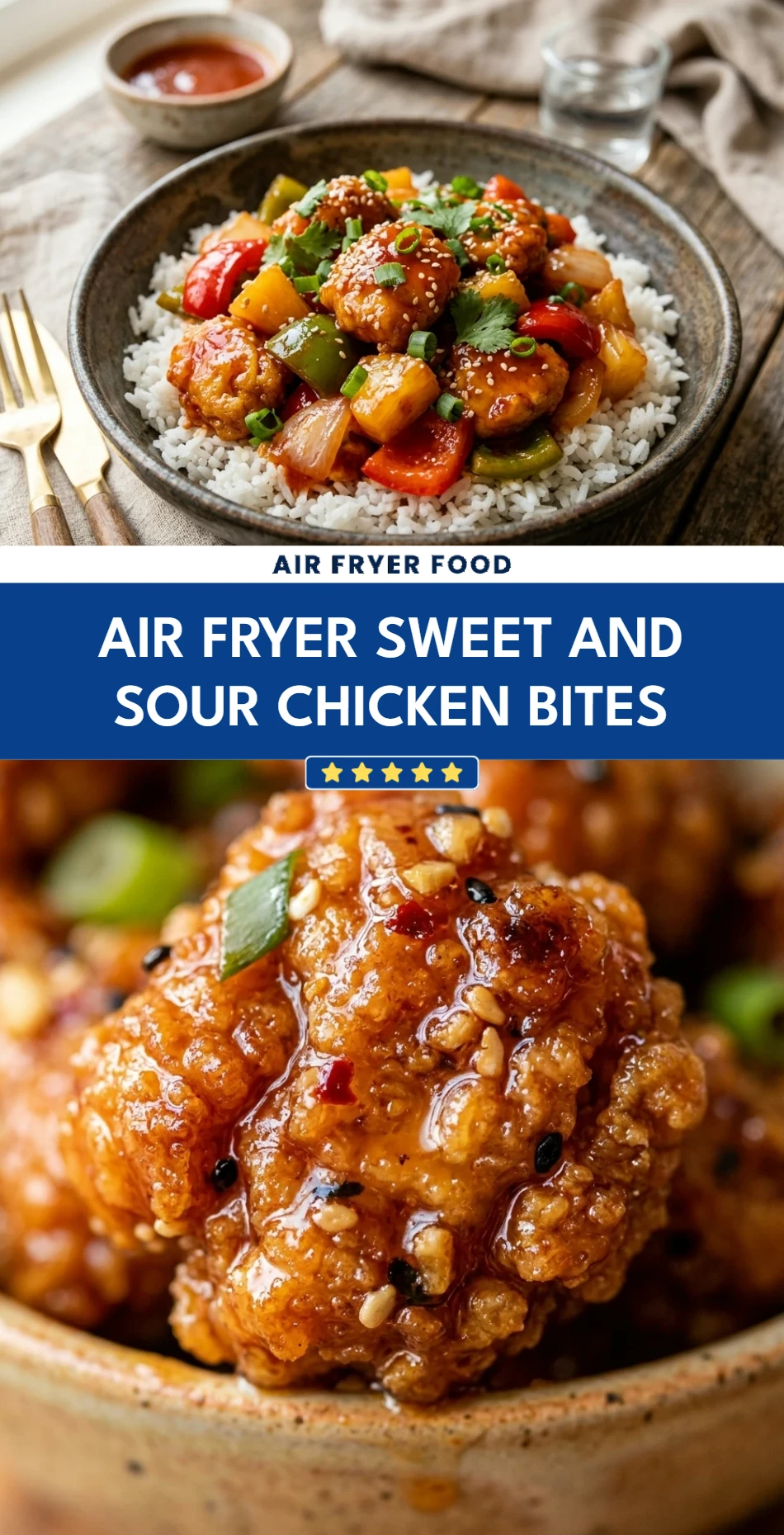 Air Fryer Sweet and Sour Chicken Bites
