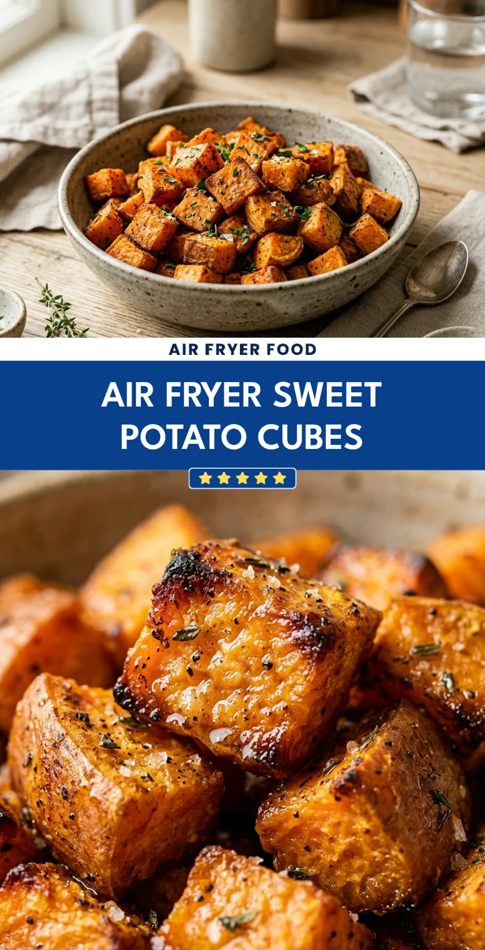 Air Fryer Sweet Potato Cubes