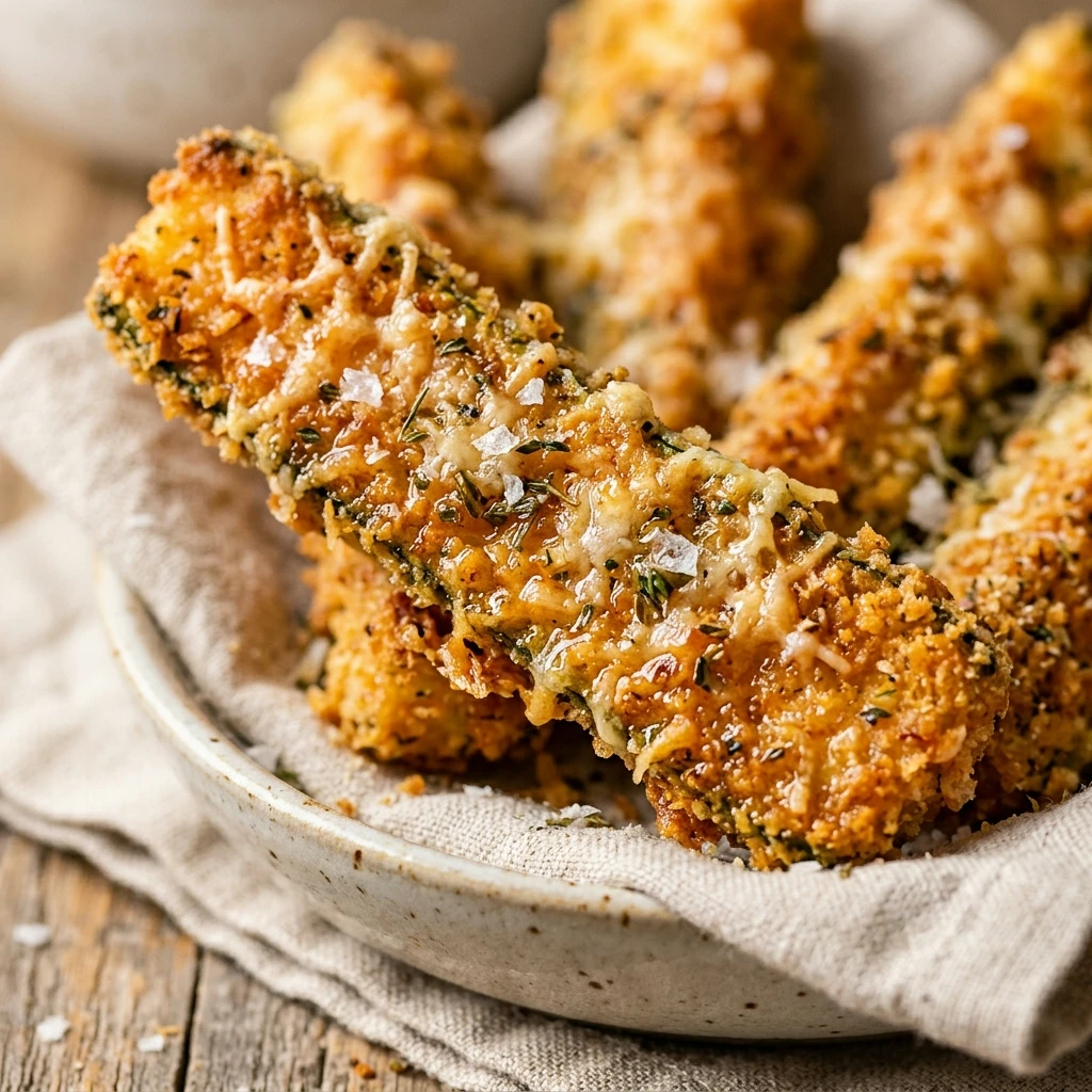 Air Fryer Zucchini Fries with Parmesan and Garlic Powder