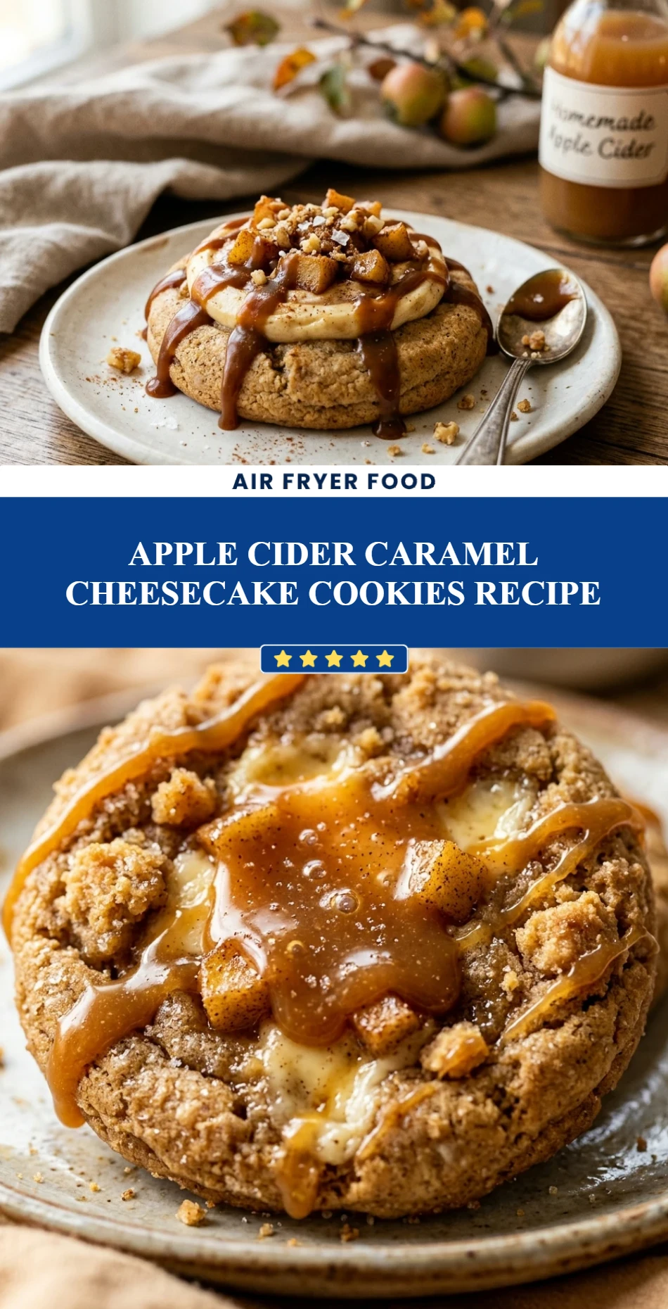 Apple Cider Caramel Cheesecake Cookies Recipe